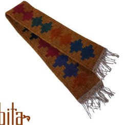 تصویر سر پرده گلیمی طرح قابی 