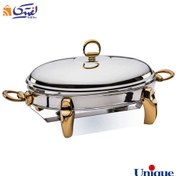 تصویر سوفله بیضی بزرگ پافیلی یونیک طلایی کد un-3108 