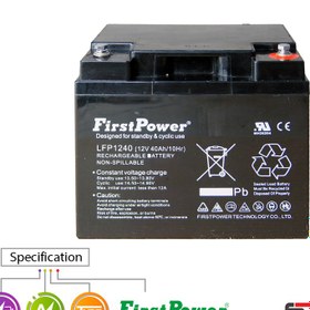 تصویر باتری یو پی اس 12 ولت 40 آمپر First Power ا First Power 40AH - 12V VRLA Battery First Power 40AH - 12V VRLA Battery