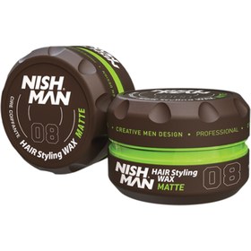 تصویر واکس مو حالت دهنده نیشمن (Nishman) مدل Matte شماره 08 حجم 150 میلی لیتر Nishman Hair Styling WAX Matte 08 , 150ml