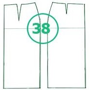 تصویر الگوی دامن تک سایز 38 