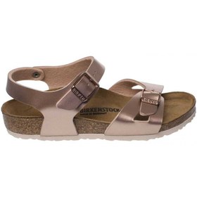 تصویر Birkenstock صندل فلزی کودکان RIO با رنگ برنز الکتریکی 