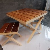 تصویر میز و صندلی چوبی ا Wooden table and chairs Wooden table and chairs