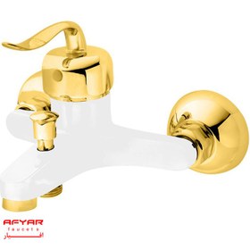 تصویر شیر حمام افیار مدل قاصدک – سفید طلا 