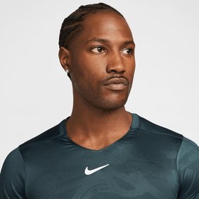 تصویر تی شرت تنیس مردانه نایک NikeCourt Dri-FIT Advantage- یشمی 