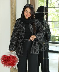 تصویر ست کت و شلوار زنانه ونوس سایز ۱ و ۲ با جنس تافته مخمل 