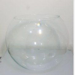 تصویر تنگ ماهی گلدان شیشه ای بزرگ اصل و شفاف 