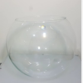 تصویر تنگ ماهی گلدان شیشه ای بزرگ اصل و شفاف 