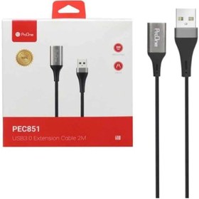 تصویر کابل افزایش طول USB 3.0 پرووان مدل PEC851 به طول 2 متر مشکی 