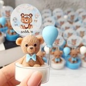 تصویر گیفت تدی گیفت خرس گیفت شمع تدی گیفت تولد گیفت نوزادی 