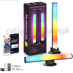 تصویر لایت بار رومیزی هوشمند بلوتوث/وای فای RGBIC Desktop Smart Atmosphere LED Light Bar 