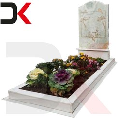 تصویر سنگ قبر مرمر باغچه ای کد 001 