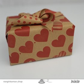 تصویر کاغذ کادو طرح قلب Heart design gift paper 