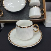 تصویر سرویس چای خوری ۱۲ پارچه پاچی ترکیه حجم ۱۳۰ سی سی 