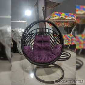 تصویر تاب ریلکسی گرد بنفش 