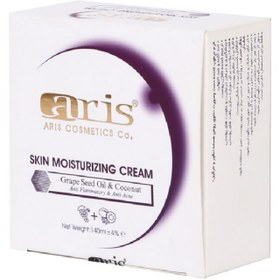 تصویر کرم مرطوب کننده و ضد جوش اریس کاسه ای Aris Moisturizing Cream Grape Seed Oil & Coconut