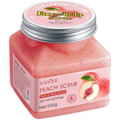 تصویر اسکراب صورت و بدن رایحه هلو سادور 