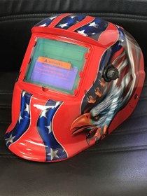 تصویر کلاه ماسک اتوماتیک جوشکاری 3 ولوم - قرمز AUTO WELDING HELMET