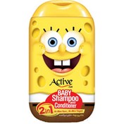 تصویر شامپو بچه اکتیو طرح باب اسفنجی 280ml Active Baby Shampoo Model SpongeBob 280ml