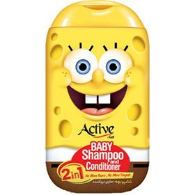 تصویر شامپو بچه اکتیو طرح باب اسفنجی 280ml Active Baby Shampoo Model SpongeBob 280ml