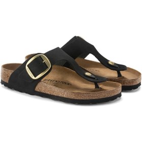 تصویر Birkenstock دمپایی زن سیاه و سفید Gizhe Big Backle Nu 