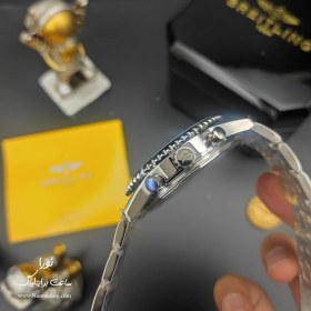 تصویر ساعت برایتلینگ نوی تایمر بند استیل خلبانی صفحه آبی آسمانی Breitling Navitime برایتلینگ ( Breitling )