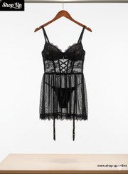 تصویر لباس خواب سایز بزرگ فنردار – کد 4035 