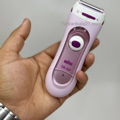 تصویر ماشین اصلاح و شیو برقی بی‌سیم سیلک‌اپیل مدل LS5103 - صورتی، ۱۵ گرم برند braun Silk-épil Lady Shaver LS5103 - Cordless Electric Shaver and Trimmer System Pink 15grams