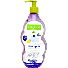 تصویر شامپو نرم‌کننده با عصاره اسطخودوس حجم Babyland softening shampoo with lavender extract 200 ml