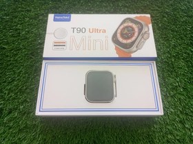 تصویر ساعت هوشمند هاینو تکو مدل T90 Ultra Mini - تیتانیومی با دوتا بند مشکی و نارنجی T90 Ultra Mini