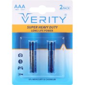 تصویر باتری نیم قلمی وریتی مدل Super Heavy Duty بسته 2 عددی VERITY Super Heavy Duty AAA Battery - Pack of 2