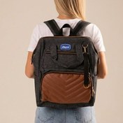 تصویر کوله پشتی لوازم نوزاد طرح چیکو قهوه ای | کیفیت مشابه اصل، جادار و ضد آب | کانگومام 