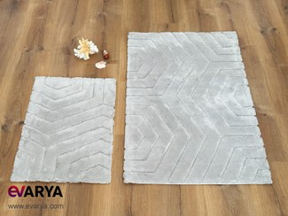 تصویر پادری پنبه ای ست دوتیکه برند HCW طرح PLAID رنگ طوسی روشن 