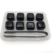 تصویر یخ فلزی مکعبی استیل 8 عددی مشکی کد k310007 
