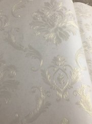 تصویر کاغذدیواری هال سلطنتی کرم طلایی روشن قابل شستشو ارزان ۰۳۲۹ 