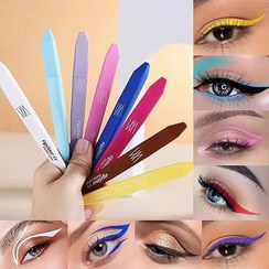 تصویر خط چشم ماژیکی پاستل ۸ رنگ با ماندگاری بالا 