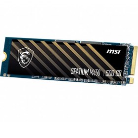 تصویر هارد اس اس دی NVMe M.2 اینترنال ام اس آی مدل SPATIUM M450 ظرفیت 500 گیگابایت Msi Spatium M450 PCIe 4.0 NVMe M.2 500GB Internal Gaming SSD