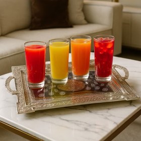 تصویر سینی 2 تکه رنگ نقره ای برند نجیب 