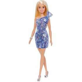 تصویر عروسک باربی با لباس آبی براق Barbie Pırıltılı 