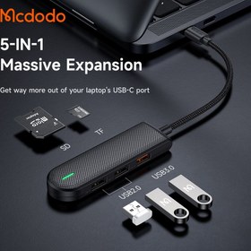 تصویر هاب تایپ سی 5 کاره مک دودو مدل Mcdodo Hu-1430 ا 5in 1 USB-C Hub Mcdodo 5in 1 USB-C Hub Mcdodo