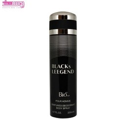 تصویر اسپری بدن مردانه بیو استار مدل Blacks Leegend حجم ۲۰۰ میلی لیتر رایحه خنک و شیرین 