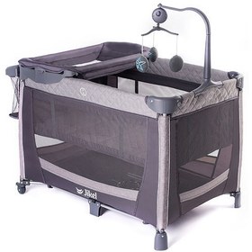 تصویر تخت و پارک بازی جیکل مدل هاب Hub Playpen grey - رنگ طوسی 