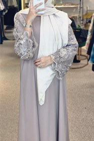 تصویر عبا مجلسی پریدخت آستین گیپور برند حورآسا 