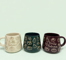 تصویر ست ماگ سرامیکی طرح پاییزی 