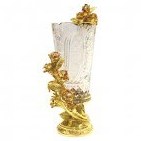 تصویر گلدان دکوری طلایی - بی وی کی ا BVK VK5943DK1-1L Golden Decorative Vase BVK VK5943DK1-1L Golden Decorative Vase