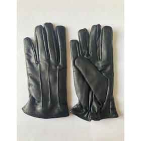 تصویر دستکش زنانه چرمی طرح 3خط کد201010 