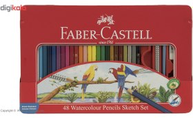 تصویر مداد آبرنگي 48 رنگ فابر-کاستل مدل Sketch ا Faber-Castell 48 Sketch Watercolor Pencils Faber-Castell 48 Sketch Watercolor Pencils