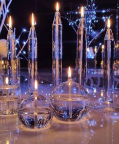 تصویر شمع پیرکس توپی - بی رنگ 