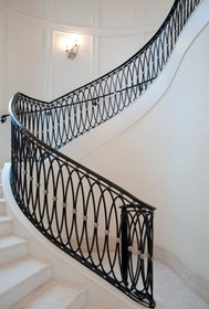 تصویر نرده فلزی مدرن تندیس (کد 204) - بیرنگ Tandis Modern Metal Baluster staircase (code 203)