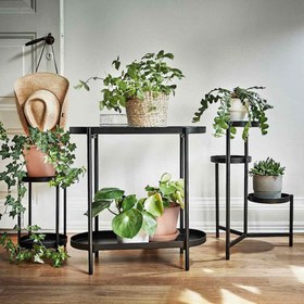 تصویر استند گلدان دوطبقه ایکیا مدل OLIVBLAD IKEA OLIVBLAD Plant stand in/outdoor black